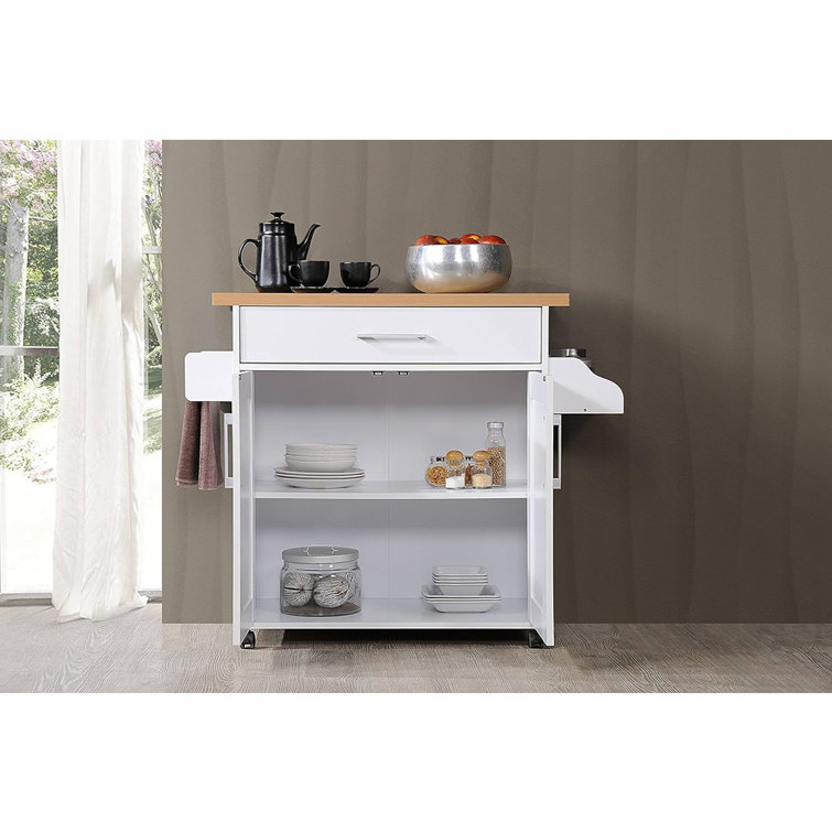 Hodedah kitchen cart with best sale spice rack